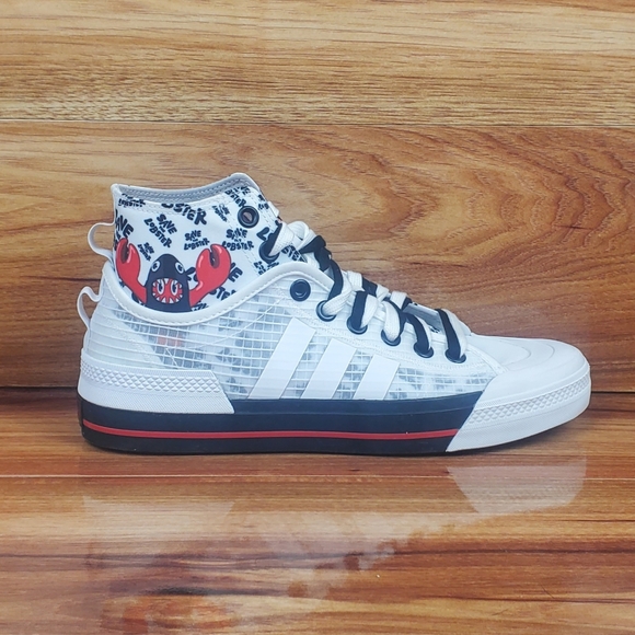 Adidas Originals Nizza Hi DL 'Save The Lobster' GY5340 White Mens Size 8/ Wmns 9 - Picture 7 of 11